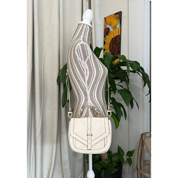 ♦️♦️  TORY BURCH AUTHENTIC VINTAGE WHITE CROSSBODY HANDBAG ♦️♦️ - Picture 13 of 15